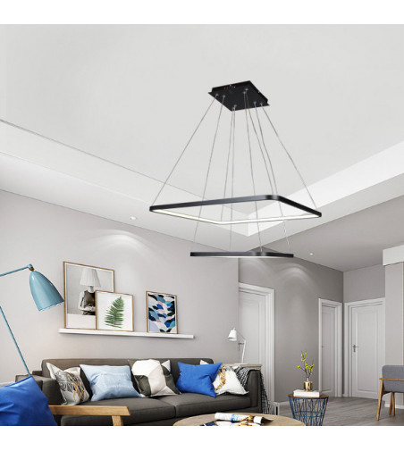 Żyrandol LED Lampa regulowana Fabio II kwadrat 30+50cm