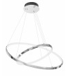 Lampa wisząca LED ring Silva II Chrom / Inox okrągła 40+60cm