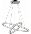 Lampa wisząca ring LED Atena 30+50cm | Kryształowy żyrandol 36W