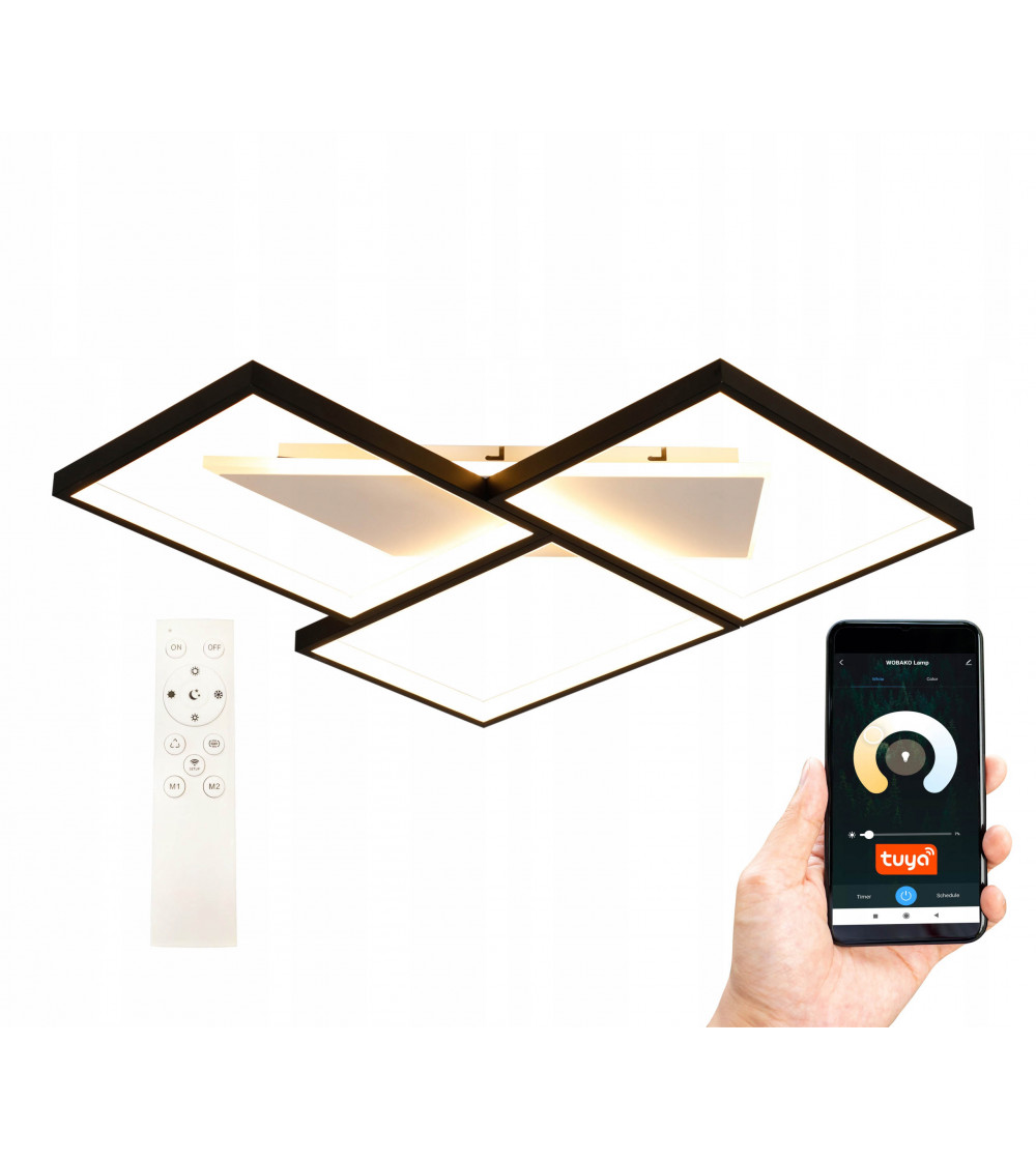 Hoga III Smart Home LED ceiling lamp with remote control square Tuya
