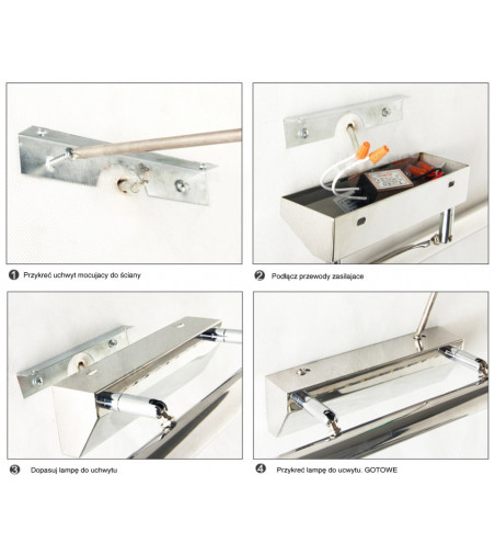 Kinkiet do łazienki na przedpokój LED 23cm 3W|Szkło akrylowe
