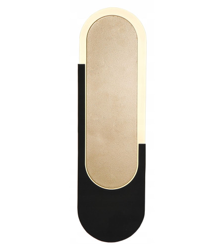 Dakar - Łukowy  czarno-złoty nowoczesny kinkiet LED 40cm