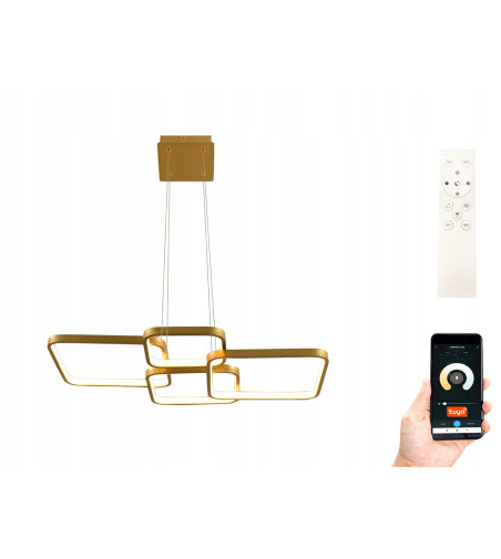 Bogota IV - Nowoczesna lampa wisząca kwadrat Smart Home Tuya