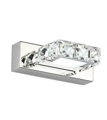 Kinkiet LED 3W z wbudowanymi szklanymi kryształkami | Stal