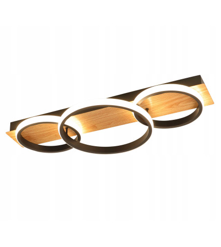 SOLO III Nowoczesny Plafon LED - Geometryczny Design w Czerni