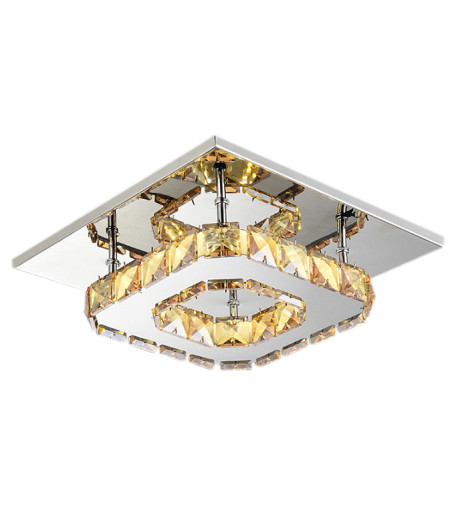 Meteor I lampa kryształ LED panel plafon Kinkiet kwadrat 12W