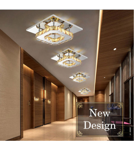 Meteor I lampa kryształ LED panel plafon Kinkiet kwadrat 12W