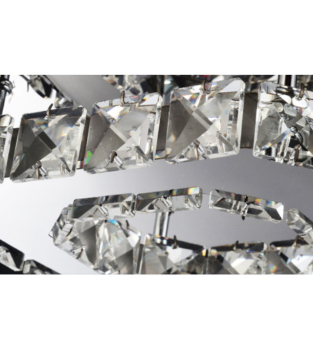 Meteor I lampa kryształ LED panel plafon Kinkiet kwadrat 12W