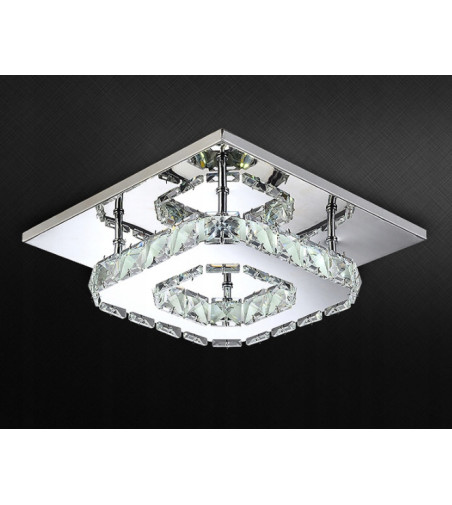 Meteor I lampa kryształ LED panel plafon Kinkiet kwadrat 12W