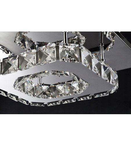 Meteor I lampa kryształ LED panel plafon Kinkiet kwadrat 12W