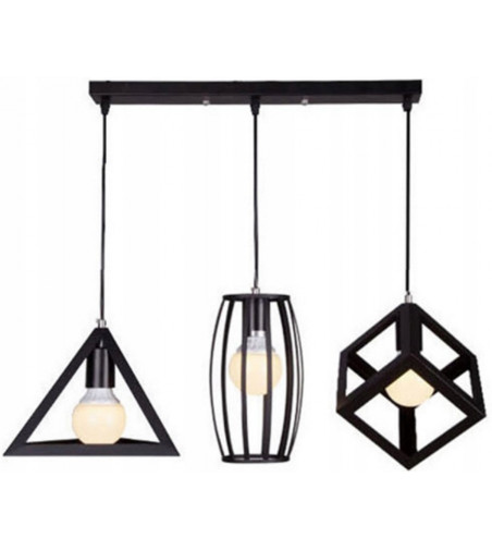 Klasyczny żyrandol 3D Vertical Straight z linii Loft - E27 - Nordic