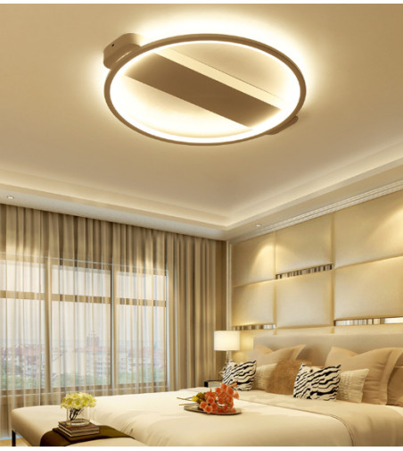 Biała lampa sufitowa Leo I - plafon LED okrąg 42cm | Wobako