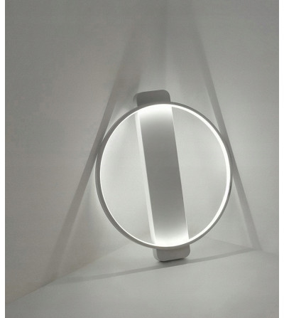 Biała lampa sufitowa Leo I - plafon LED okrąg 42cm | Wobako