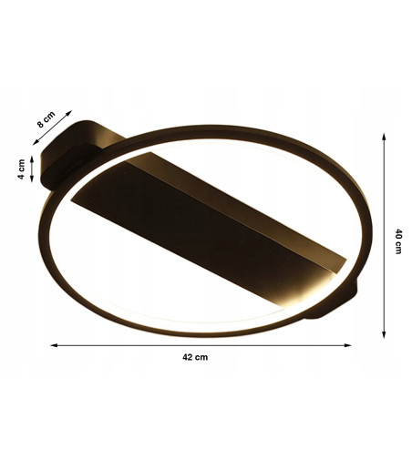 Biała lampa sufitowa Leo I - plafon LED okrąg 42cm | Wobako