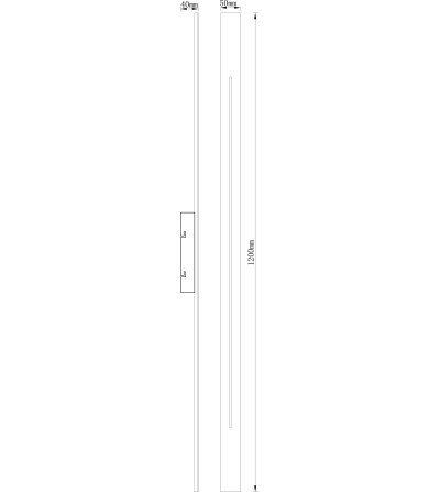 Kinkiet Wobako LINE GAP 120cm - Nowoczesny, Minimalistyczny Design | Liniowe 100-150cm