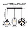 Klasyczny żyrandol 3D Vertical Straight z linii Loft - E27 - Nordic