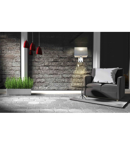 Kinkiet lampa ścienna grafitowa Nina Wobako LED do czytania w łóżku E27