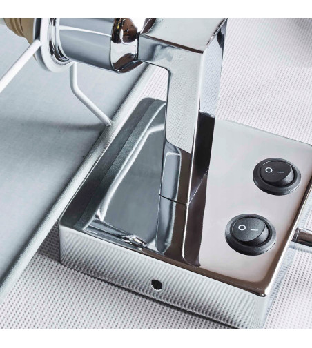 Kinkiet, szara lampa ścienna Nina Wobako LED do czytania w łóżku E27