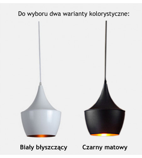 Nowoczesna czarno-złota lampa wisząca z linii LOFT 23cm E27