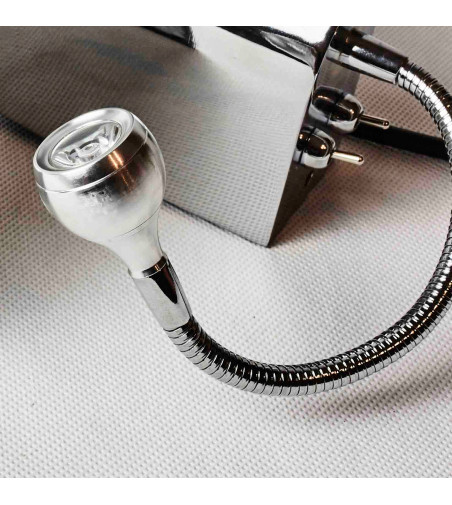 Vega Flexi kinkiet lampa nocna LED z białym abażurem do sypialni