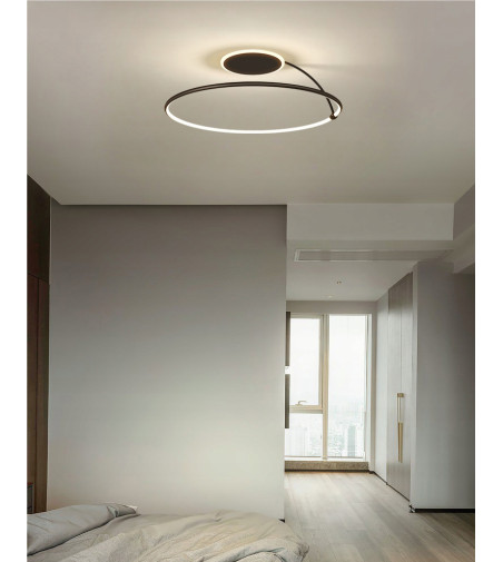 Czarna Lampa Sufitowa LED Wobako Bora | Designerska