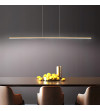 Złota lampa wisząca MONAKO LED długa nad stół nowoczesna 120cm