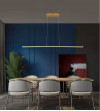 Monako ZŁOTA minimalistyczna długa lampa wisząca nad stół 120cm 20W  | LED