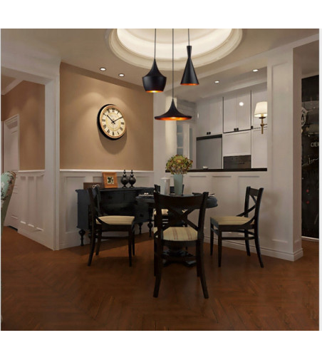 Nowoczesna czarno-złota lampa wisząca z linii LOFT 23cm E27