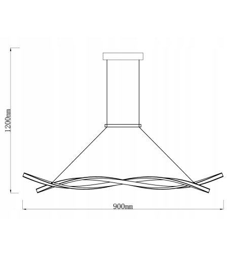 Santiago nowoczesna długa lampa wisząca nad stół 90cm 35W  | LED