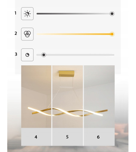 Santiago nowoczesna długa lampa wisząca nad stół 90cm 35W  | LED