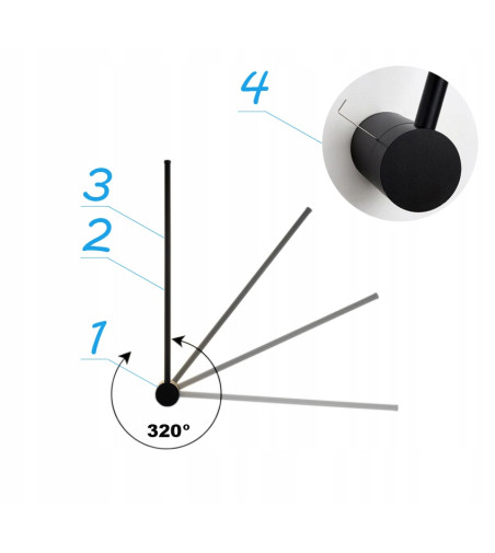 Lizbona I energooszczędny, liniowy kinkiet LED 63cm o nowoczesnym designie