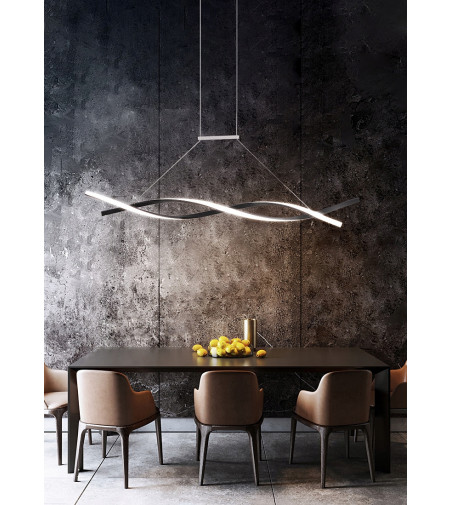 Santiago nowoczesna długa lampa wisząca nad stół 118cm 53W  | LED