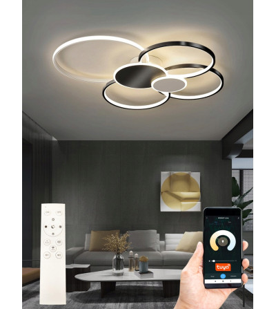 Piękny plafon LED Tokio VI - nowoczesna lampa Smart Home Tuya App