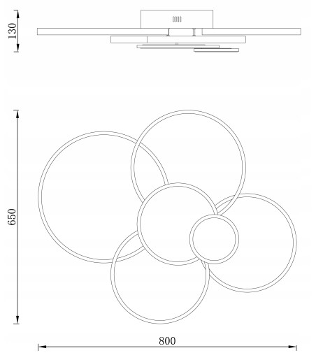 Piękny plafon LED Tokio VI - nowoczesna lampa Smart Home Tuya App