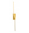 Złoty liniowy kinkiet nad lustro o przewrotnej formie 80cm | LED