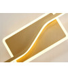 Liniowy średniej wielkości złoty kinkiet LED o nietuzinkowej formie 60cm