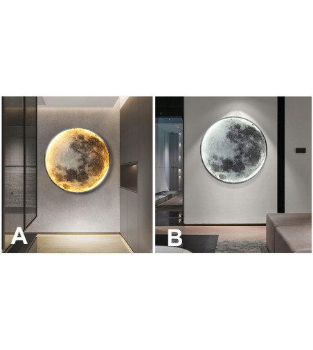 Plafon LED MOON 50cm - Księżyc w Domu, Sterowanie Pilotem, Energooszczędny