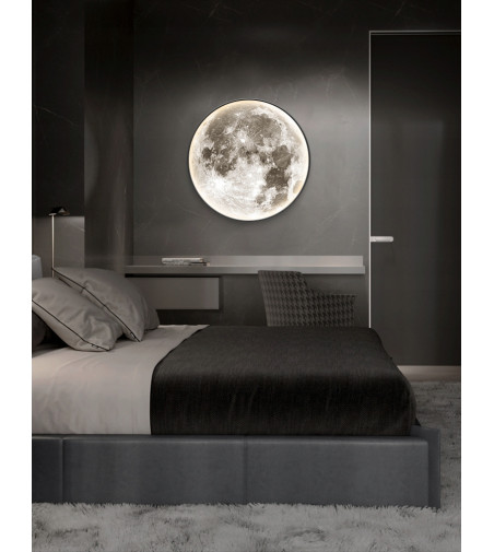 Plafon LED MOON 50cm - Księżyc w Domu, Sterowanie Pilotem, Energooszczędny
