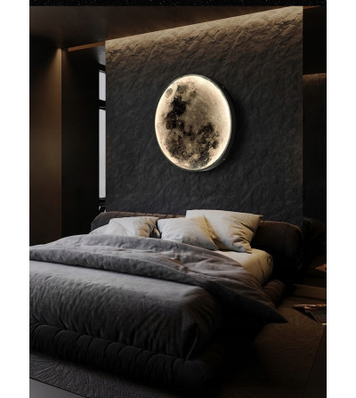 Plafon LED MOON 50cm - Księżyc w Domu, Sterowanie Pilotem, Energooszczędny