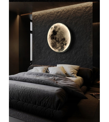Plafon LED MOON 50cm - Księżyc w Domu, Sterowanie Pilotem, Energooszczędny