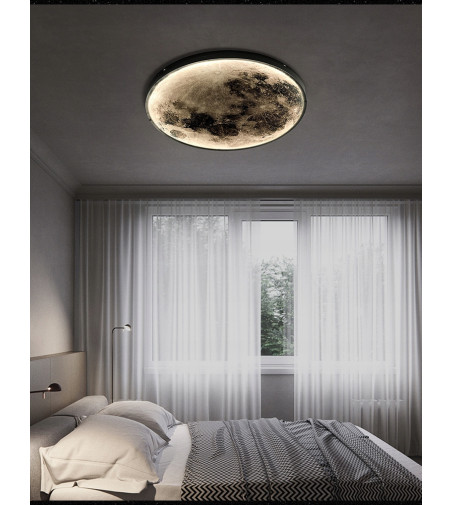 Plafon LED MOON 50cm - Księżyc w Domu, Sterowanie Pilotem, Energooszczędny