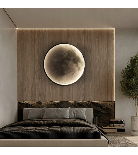 Plafon LED MOON 50cm - Księżyc w Domu, Sterowanie Pilotem, Energooszczędny
