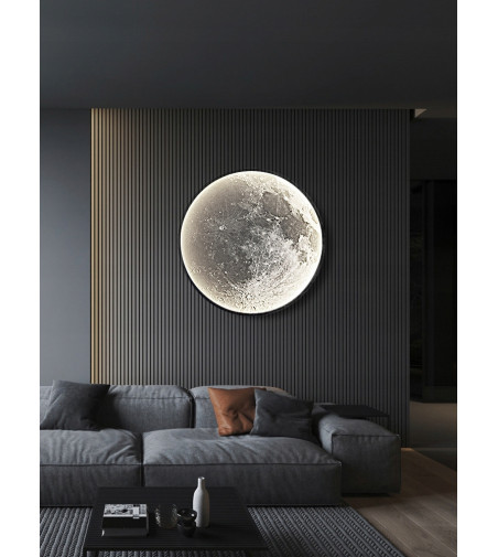 Plafon LED MOON 50cm - Księżyc w Domu, Sterowanie Pilotem, Energooszczędny