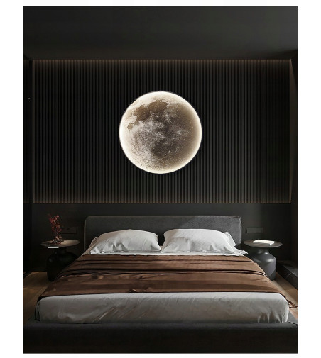 Plafon LED MOON 50cm - Księżyc w Domu, Sterowanie Pilotem, Energooszczędny