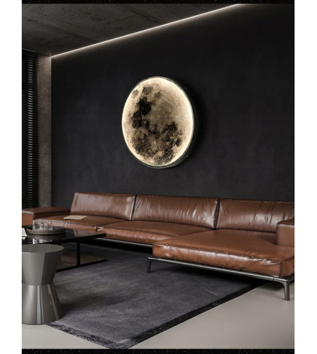 Plafon LED MOON 50cm - Księżyc w Domu, Sterowanie Pilotem, Energooszczędny