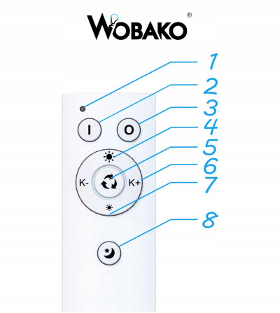 Plafon Wobako MOON LED księżycowy design ring pilot ściemniacz 50cm