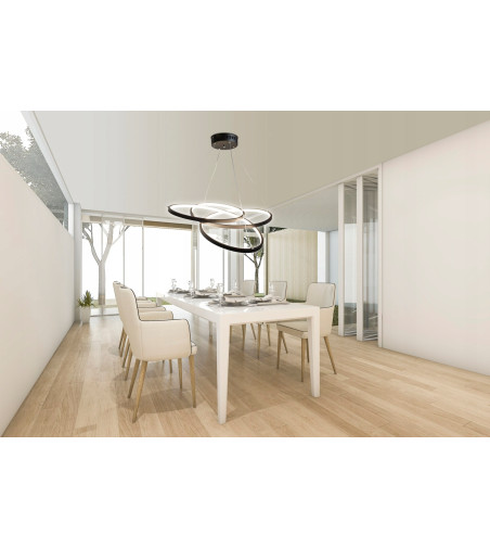 Nowoczesna lampa żyrandol ring okrąg LED 58cm