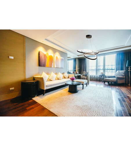 Nowoczesna lampa żyrandol ring okrąg LED 58cm