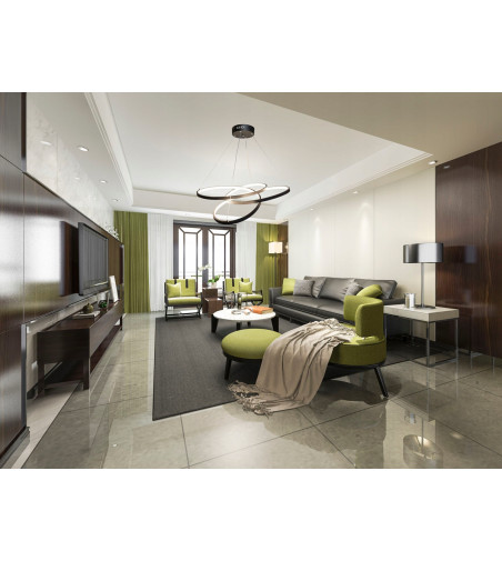 Nowoczesna lampa żyrandol ring okrąg LED 58cm