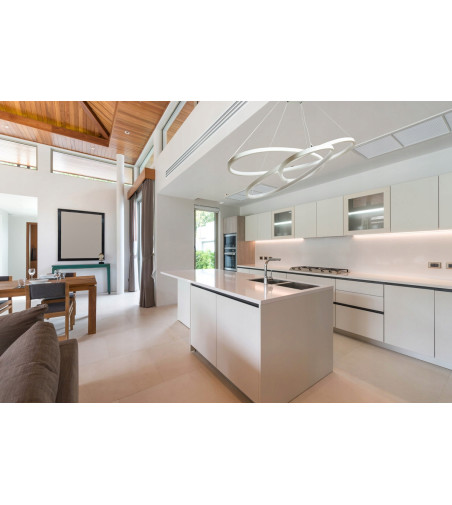 Nowoczesna lampa żyrandol ring okrąg LED 58cm